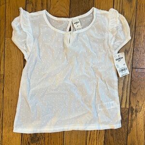 OshKosh B'gosh White Ruffle Sleeve Blouse